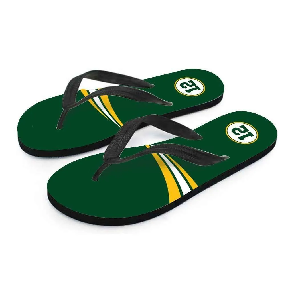 #12 Green Bay Fan Flip-Flops