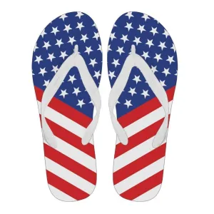 4th of July Flip Flops - White (U)