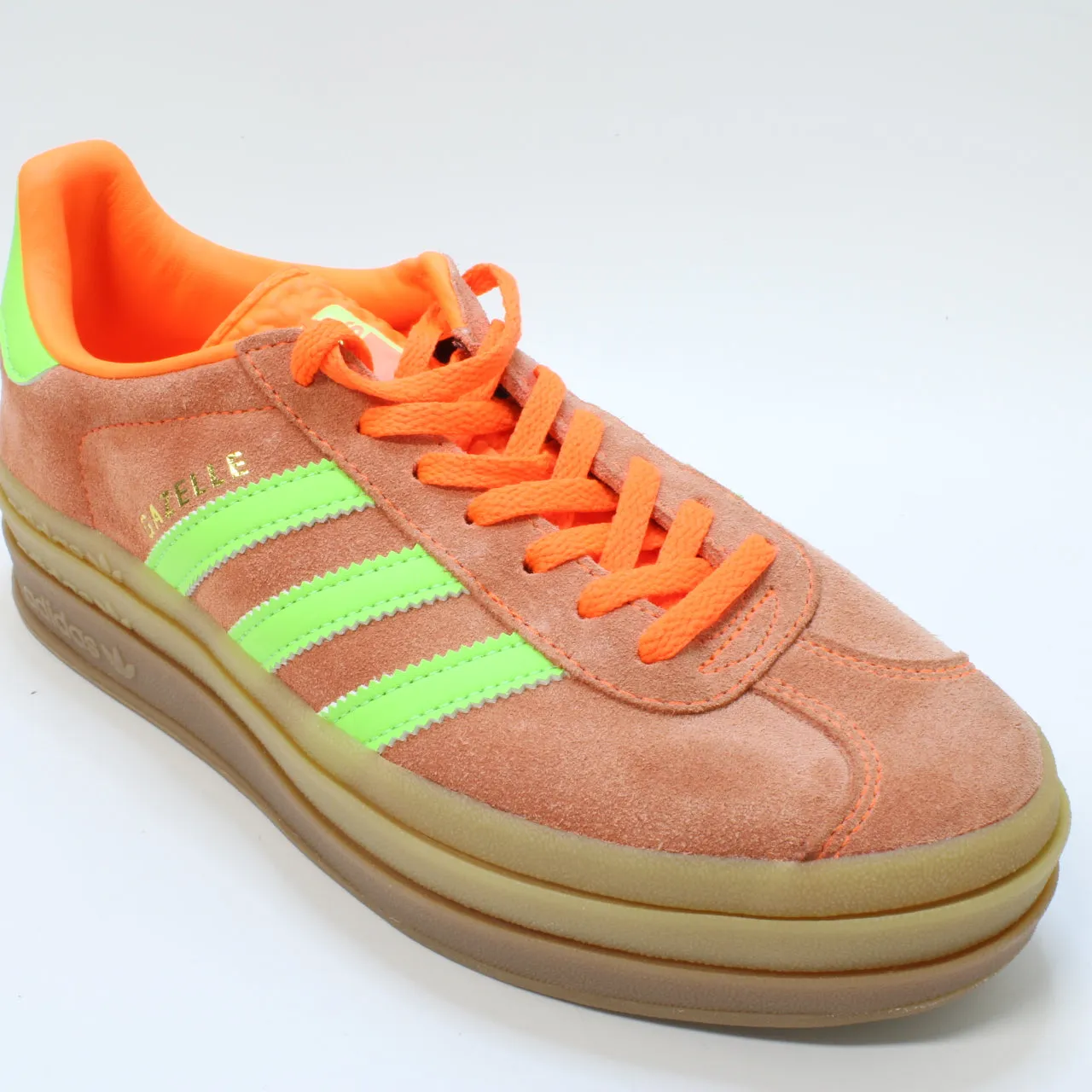 adidas Gazelle Bold W Solar Orange Solar Green Gum Uk Size 6