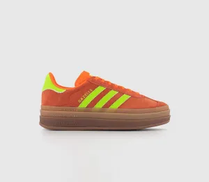 adidas Gazelle Bold W Solar Orange Solar Green Gum Uk Size 6