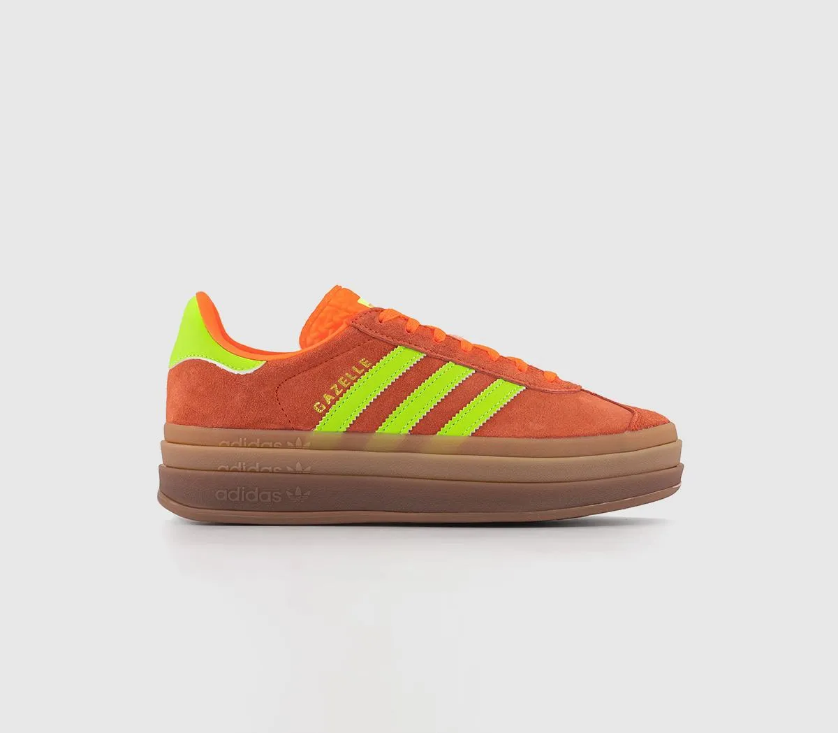 adidas Gazelle Bold W Solar Orange Solar Green Gum Uk Size 6