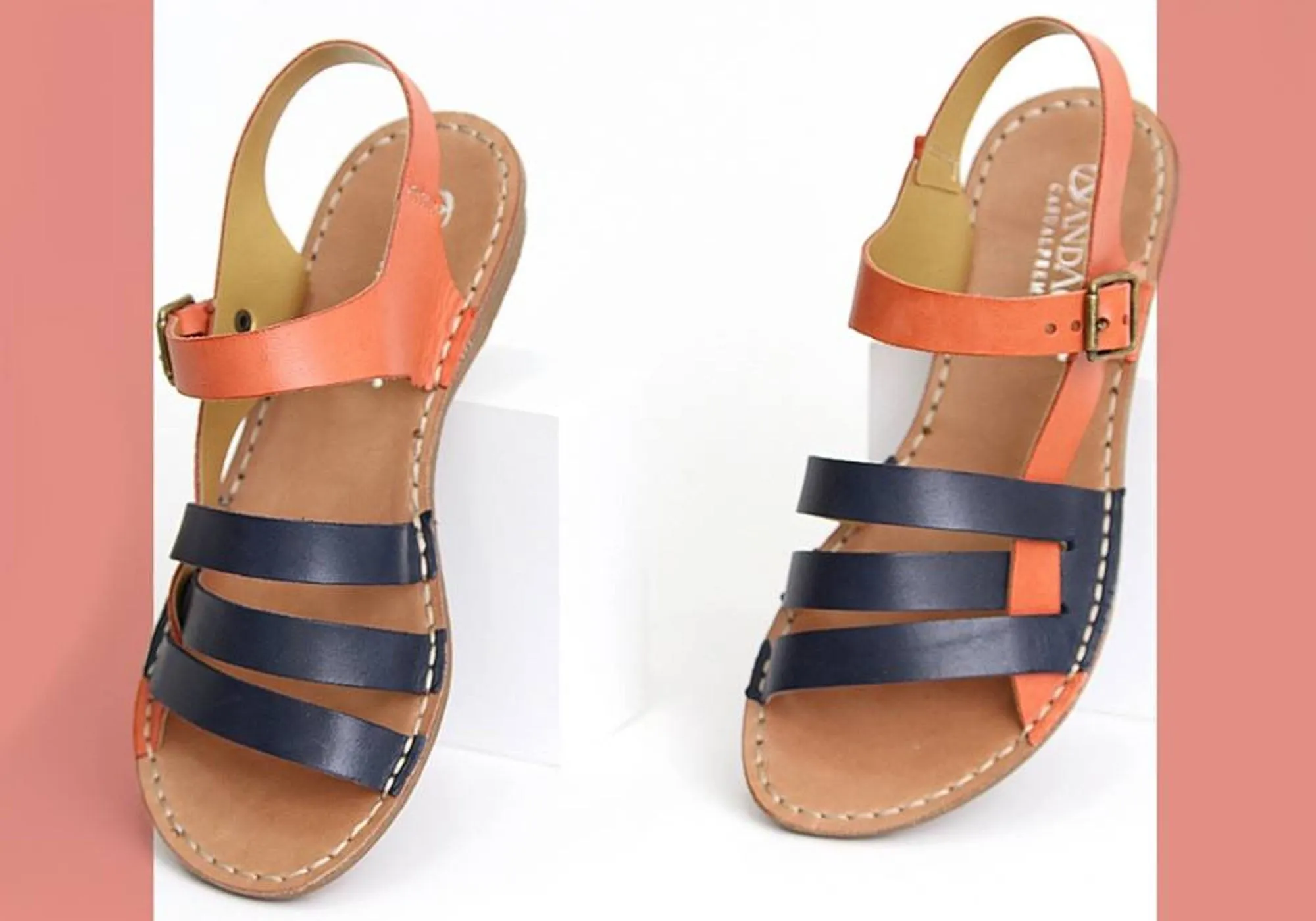 Andacco Aprili Womens Comfortable Flat Leather Sandals Made In Brazil