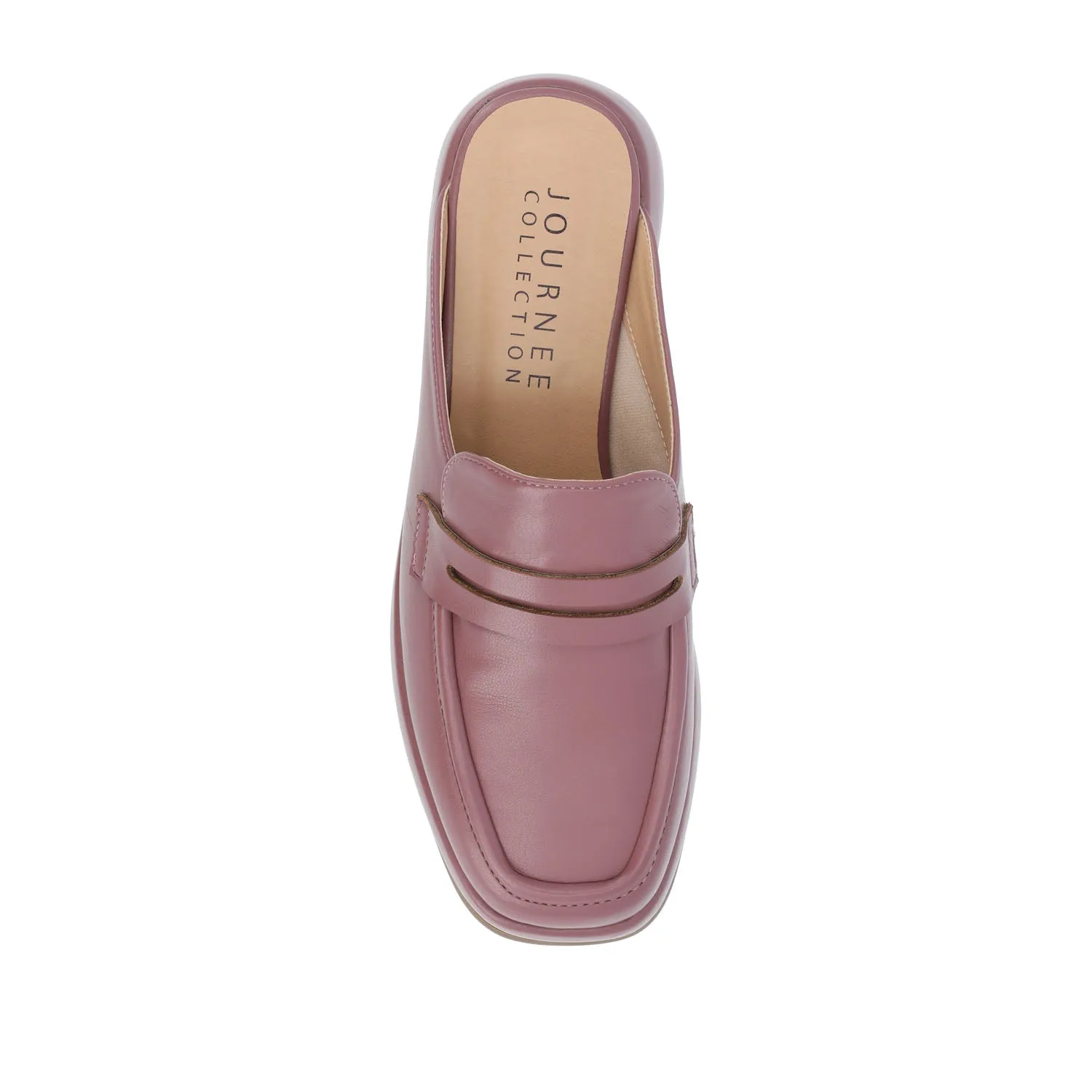 ANTONINA MULED FLATS IN FAUX LEATHER