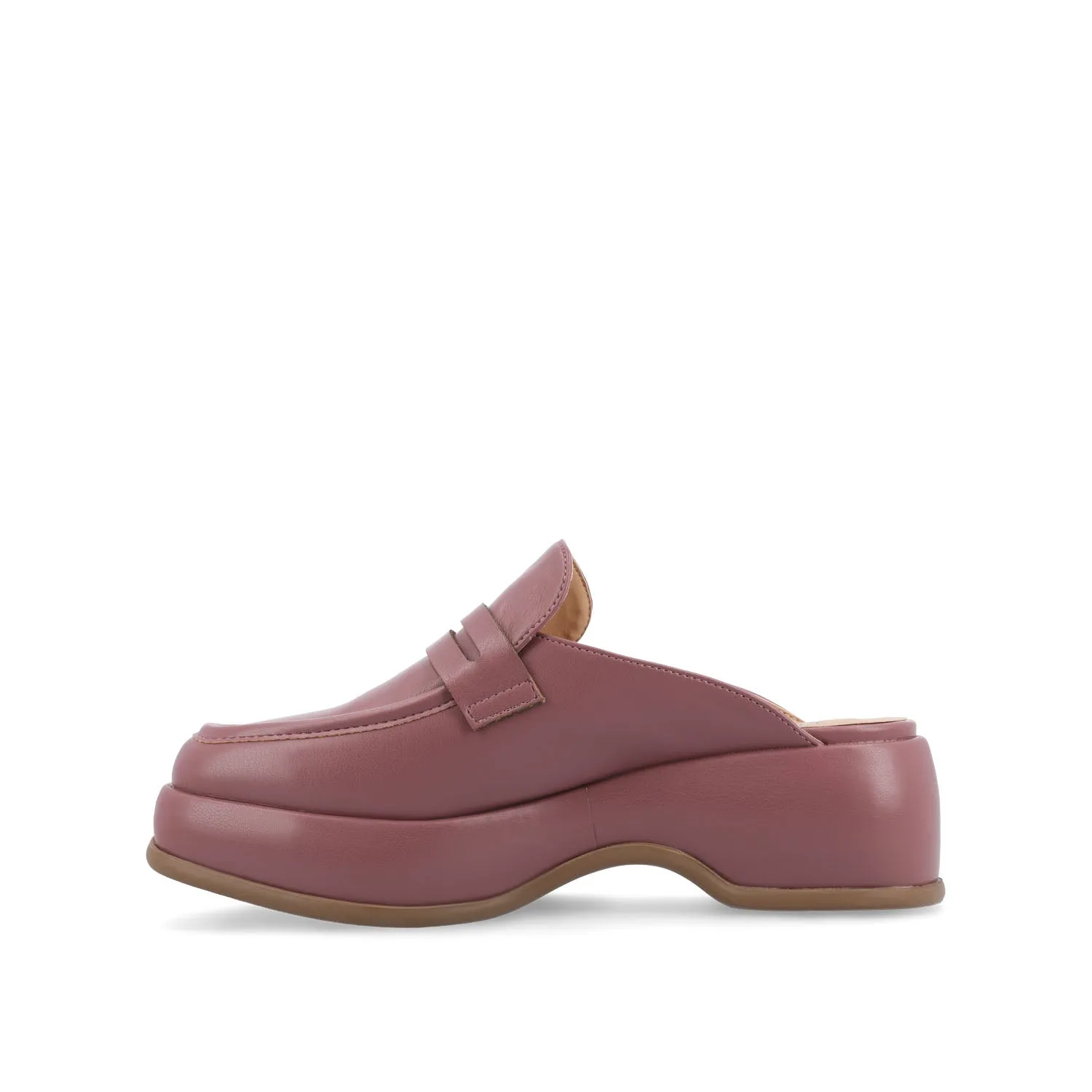 ANTONINA MULED FLATS IN FAUX LEATHER