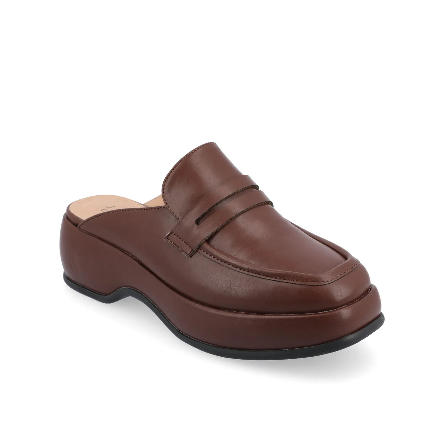 ANTONINA MULED FLATS IN FAUX LEATHER