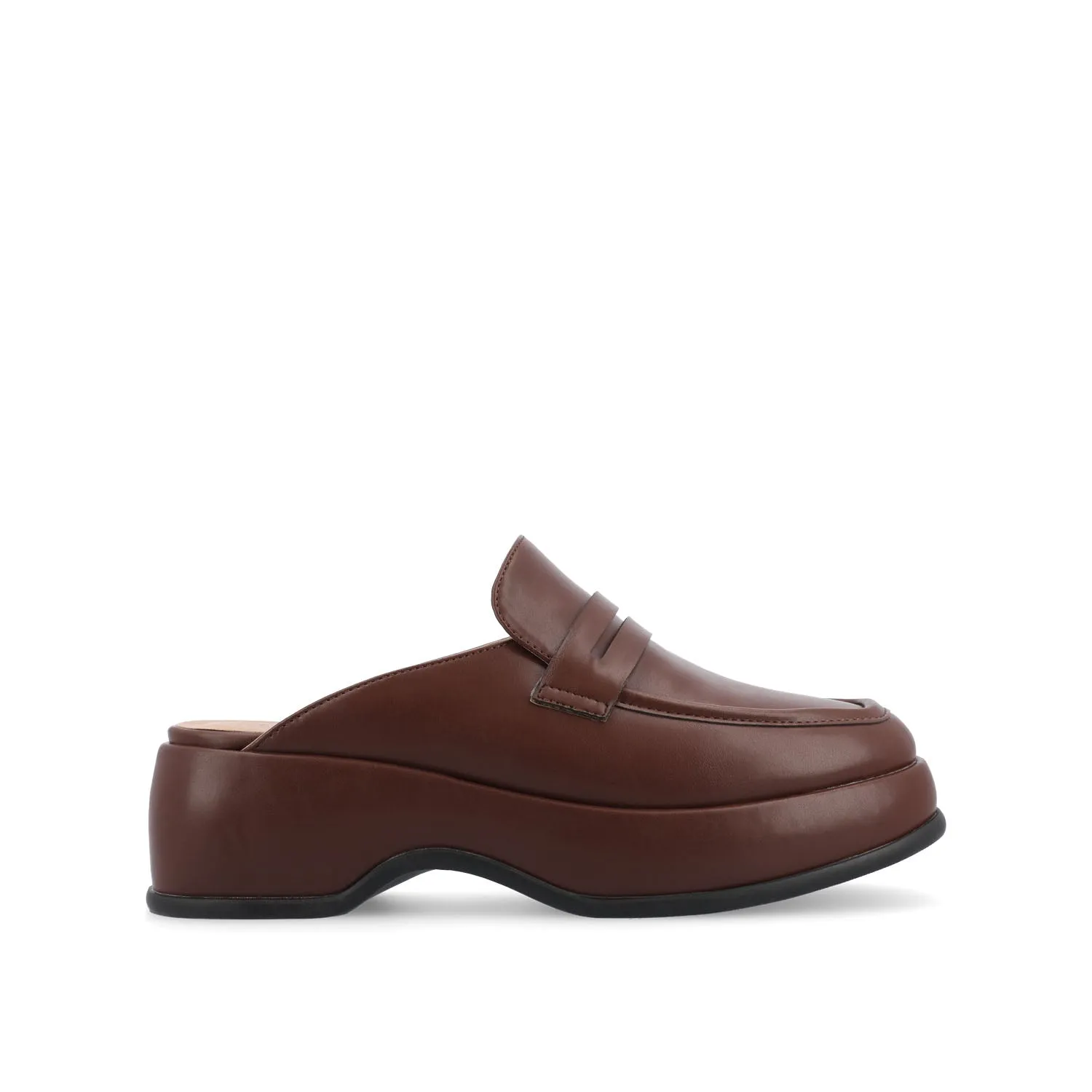 ANTONINA MULED FLATS IN FAUX LEATHER