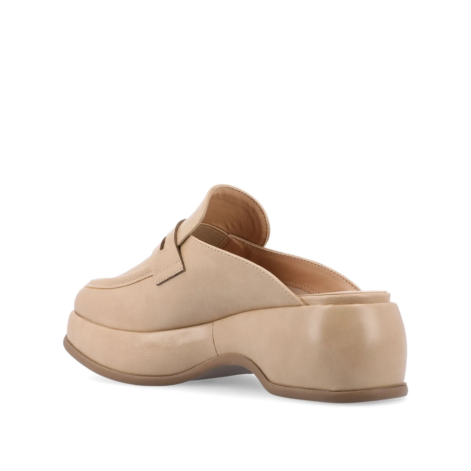 ANTONINA MULED FLATS IN FAUX LEATHER