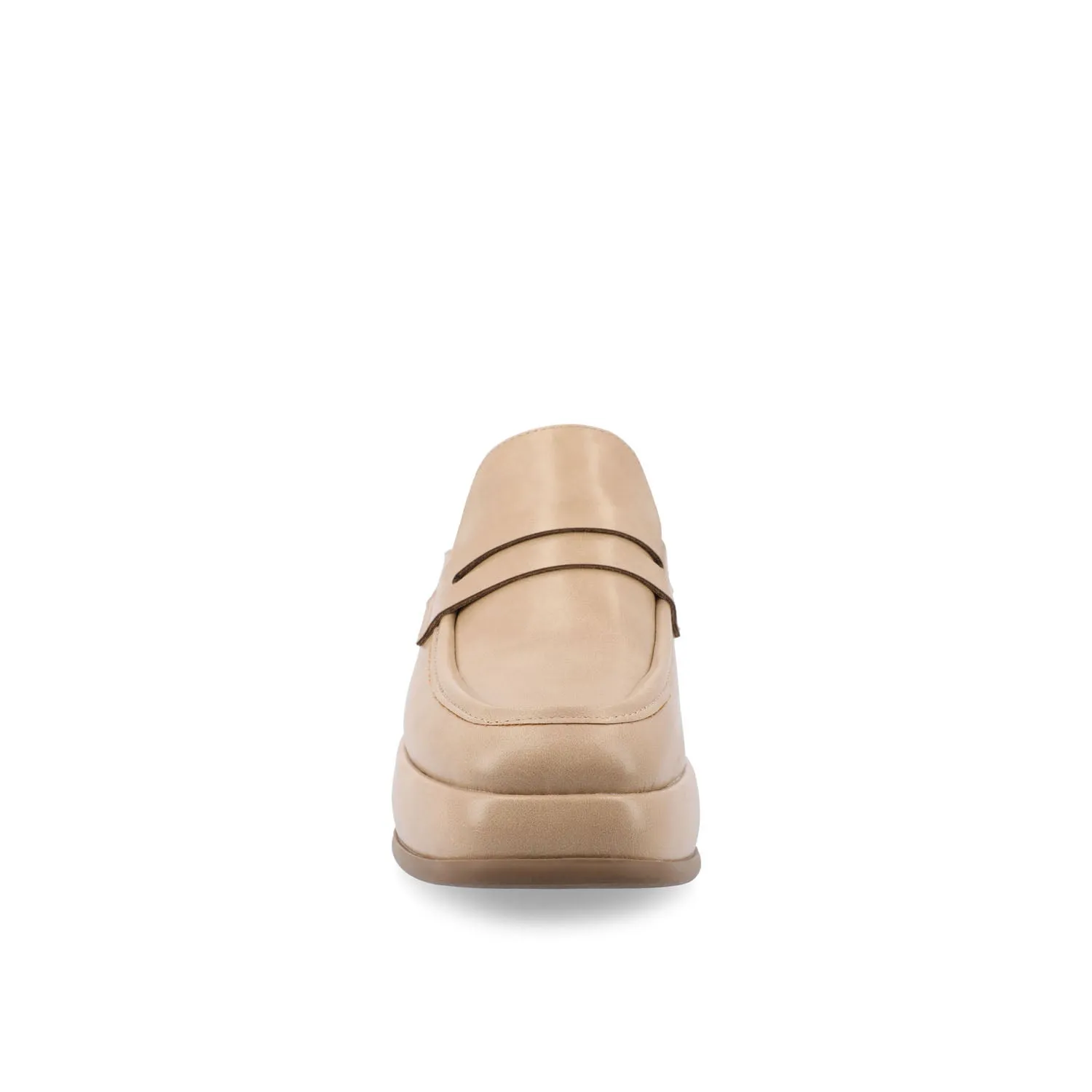 ANTONINA MULED FLATS IN FAUX LEATHER