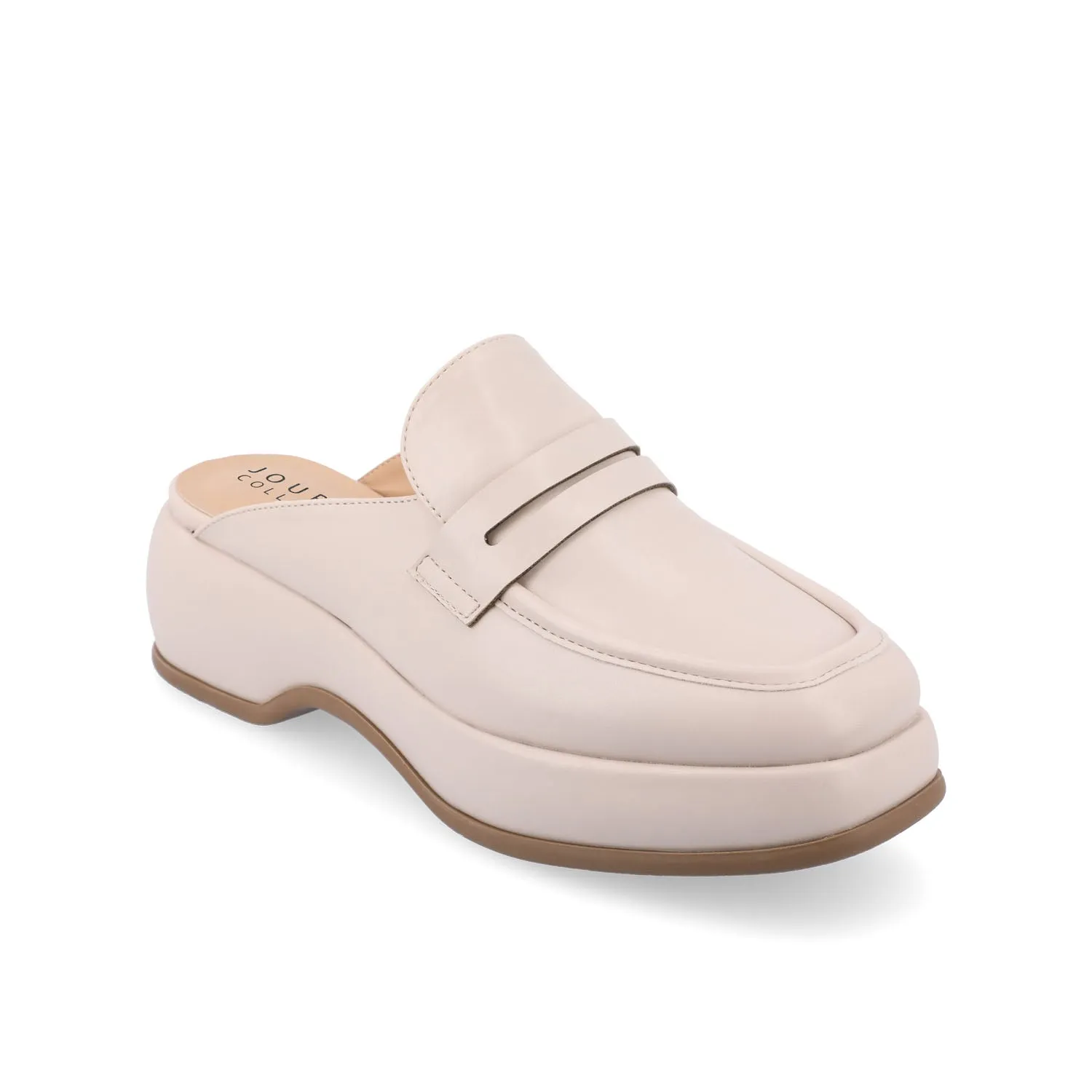 ANTONINA MULED FLATS IN FAUX LEATHER