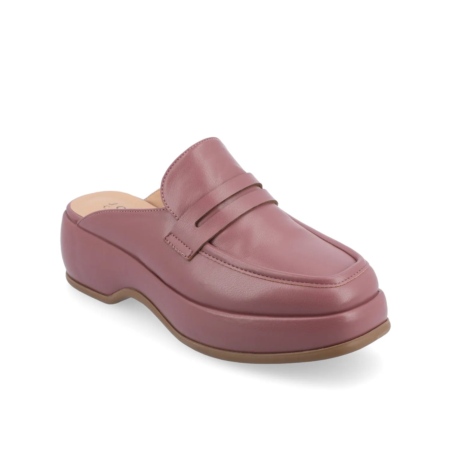ANTONINA MULED FLATS IN FAUX LEATHER