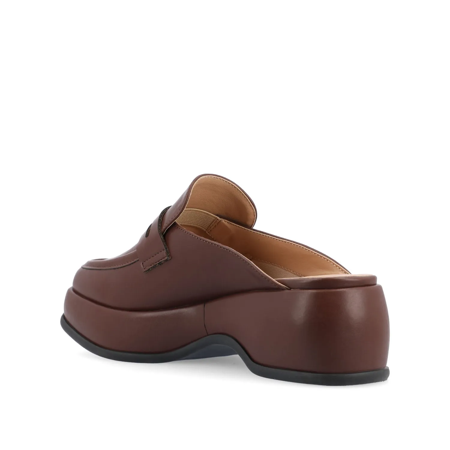 ANTONINA MULED FLATS IN FAUX LEATHER