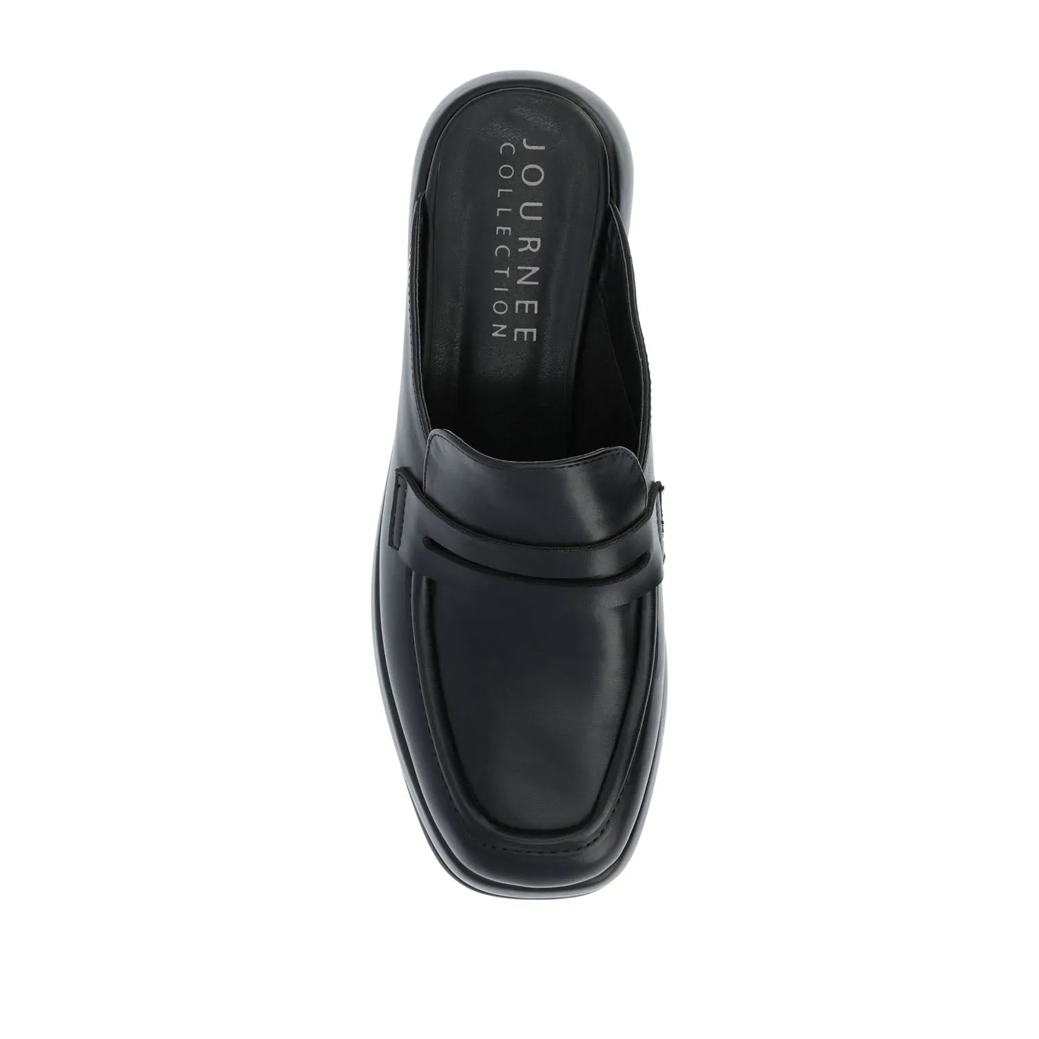 ANTONINA MULED FLATS IN FAUX LEATHER