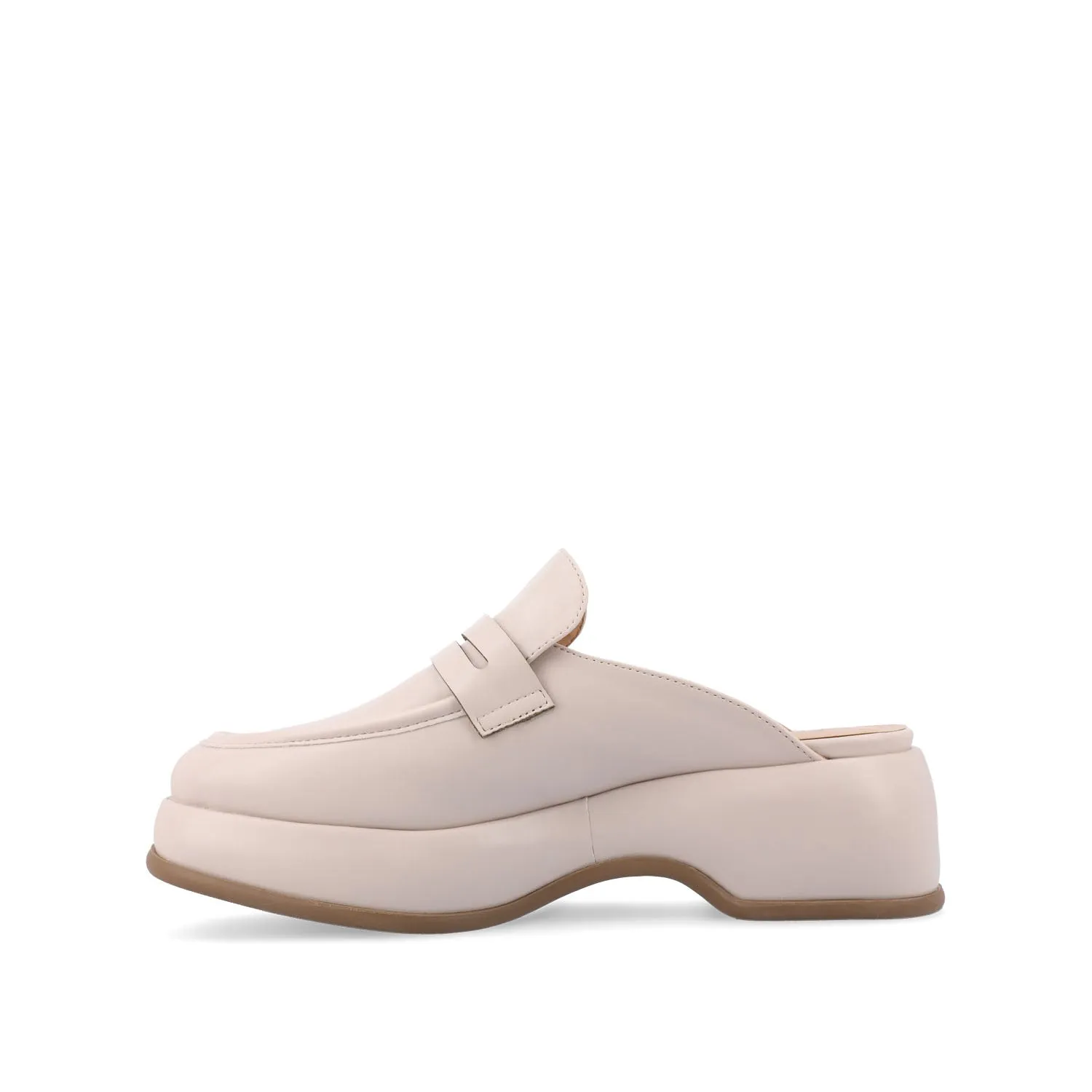 ANTONINA MULED FLATS IN FAUX LEATHER
