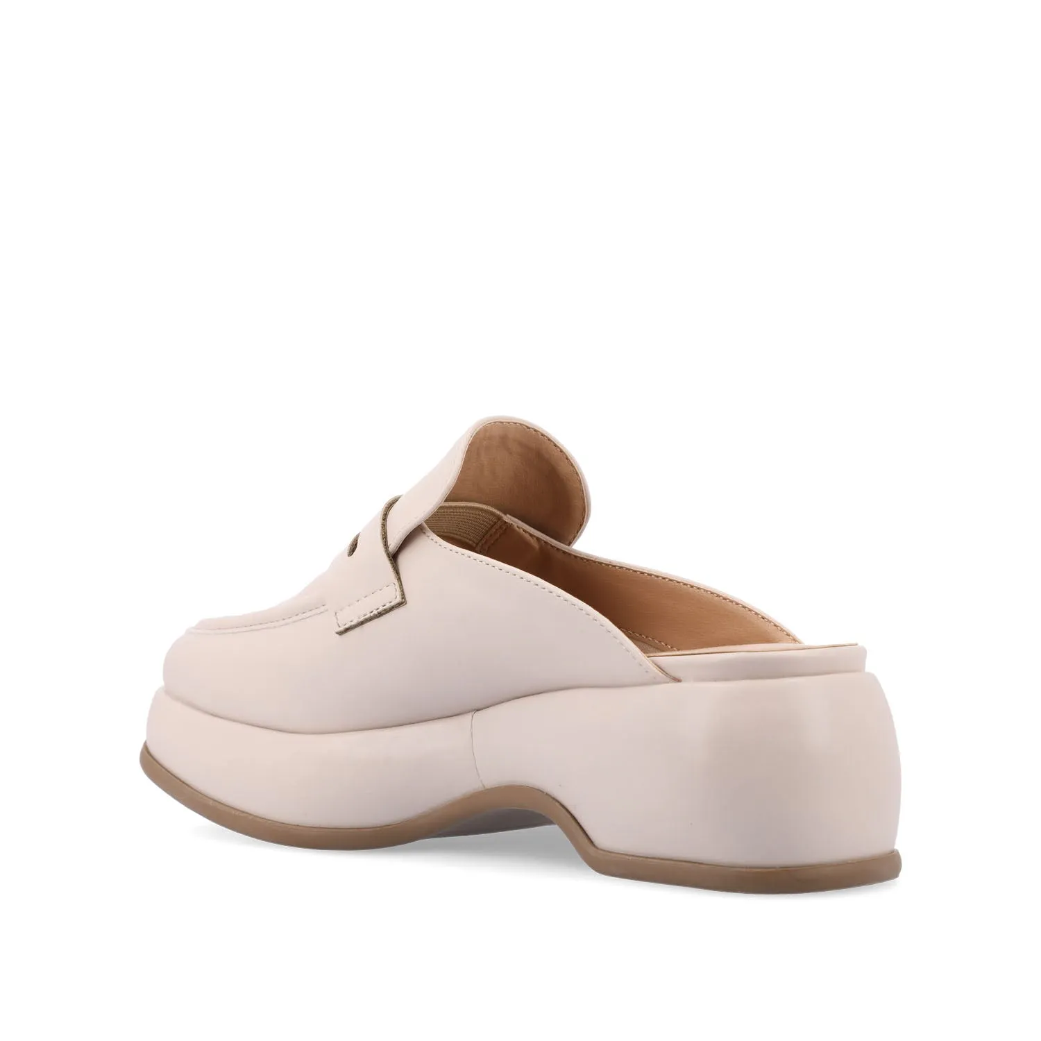 ANTONINA MULED FLATS IN FAUX LEATHER