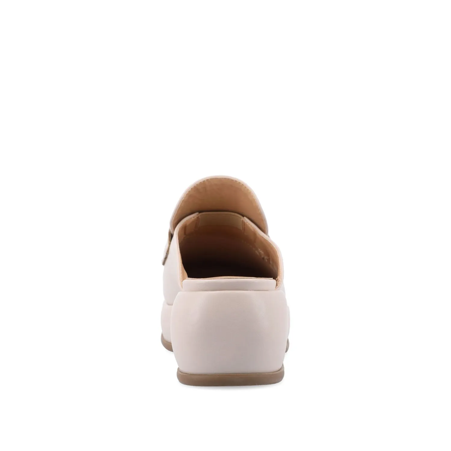 ANTONINA MULED FLATS IN FAUX LEATHER