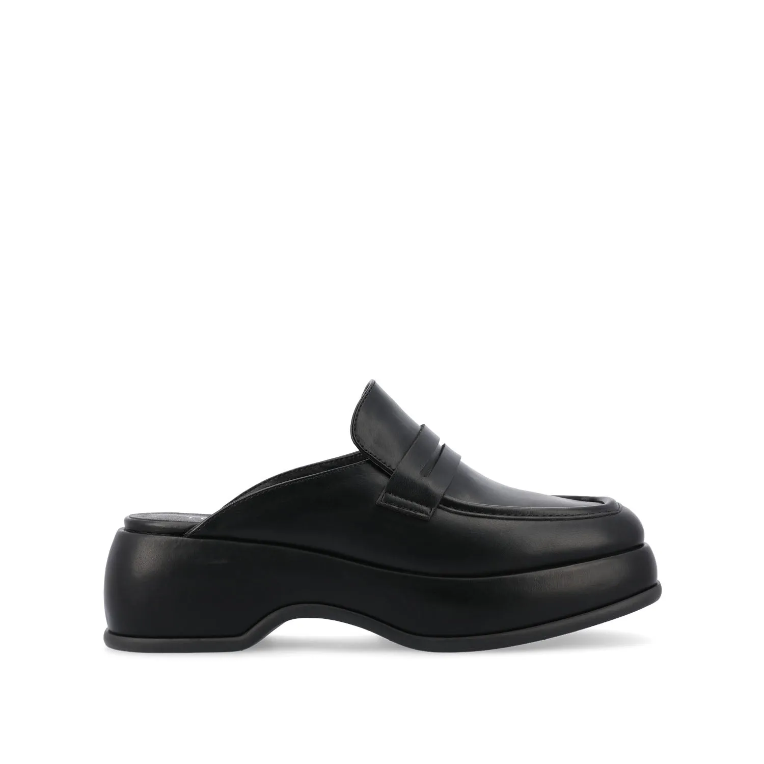 ANTONINA MULED FLATS IN FAUX LEATHER