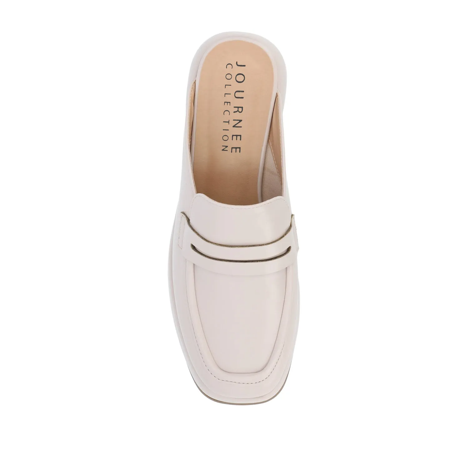 ANTONINA MULED FLATS IN FAUX LEATHER