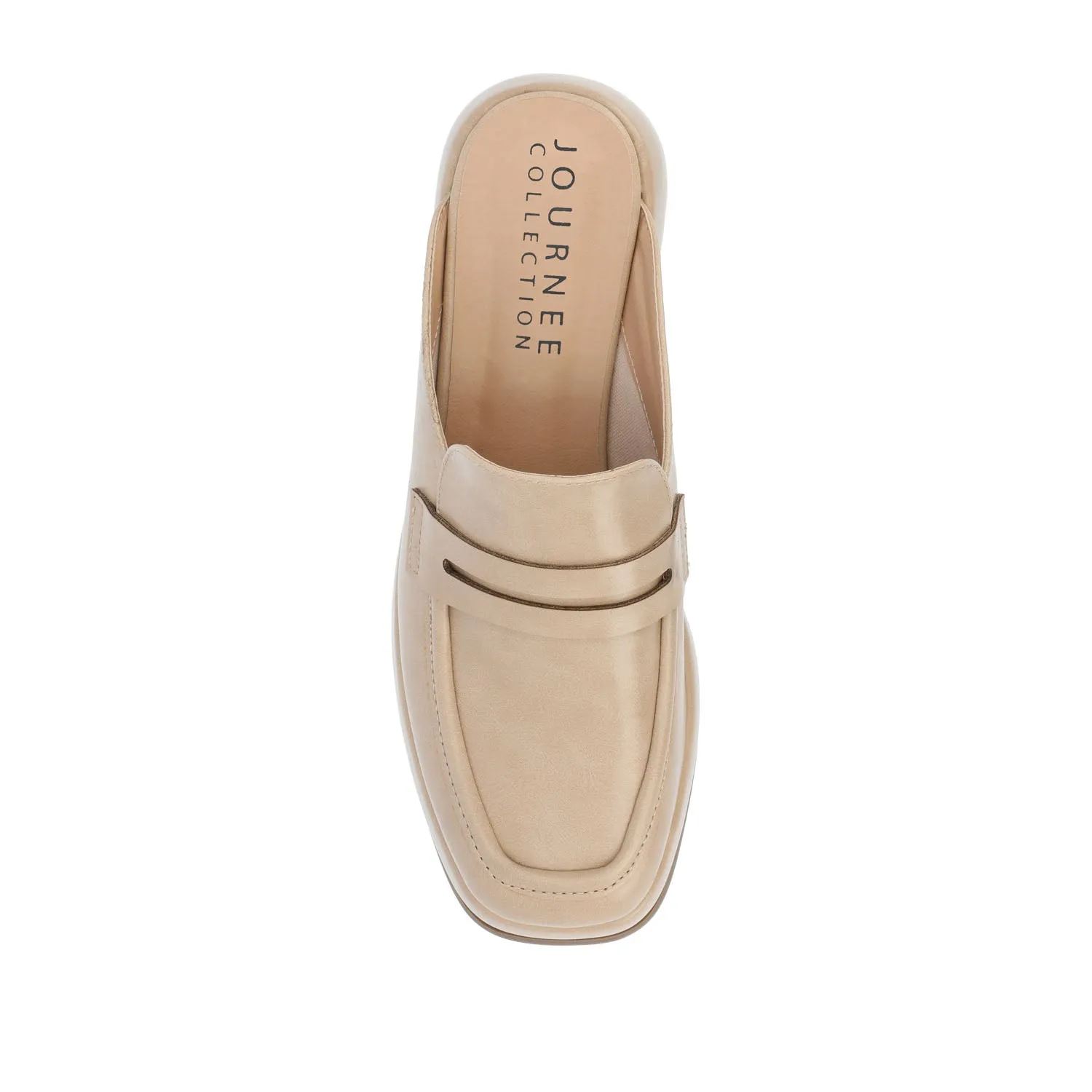 ANTONINA MULED FLATS IN FAUX LEATHER