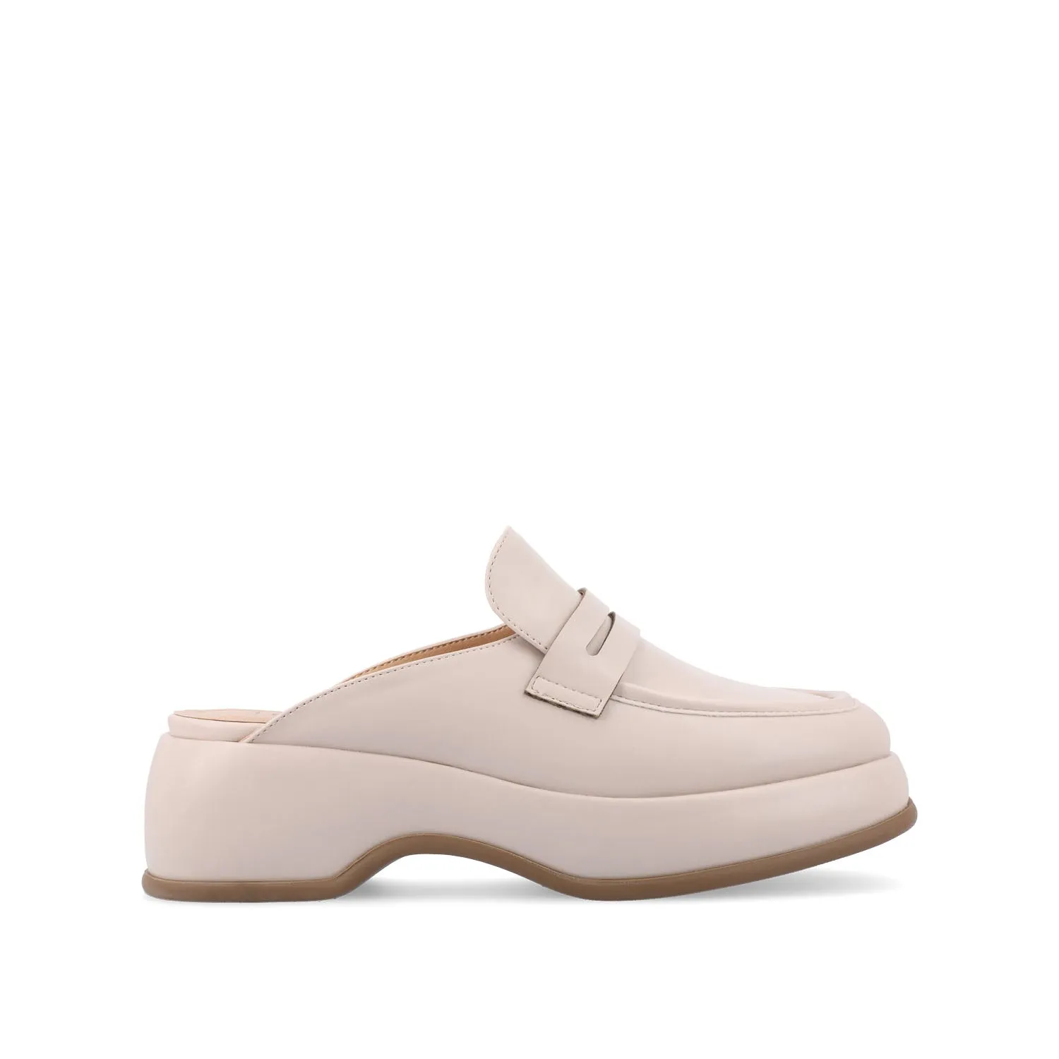 ANTONINA MULED FLATS IN FAUX LEATHER