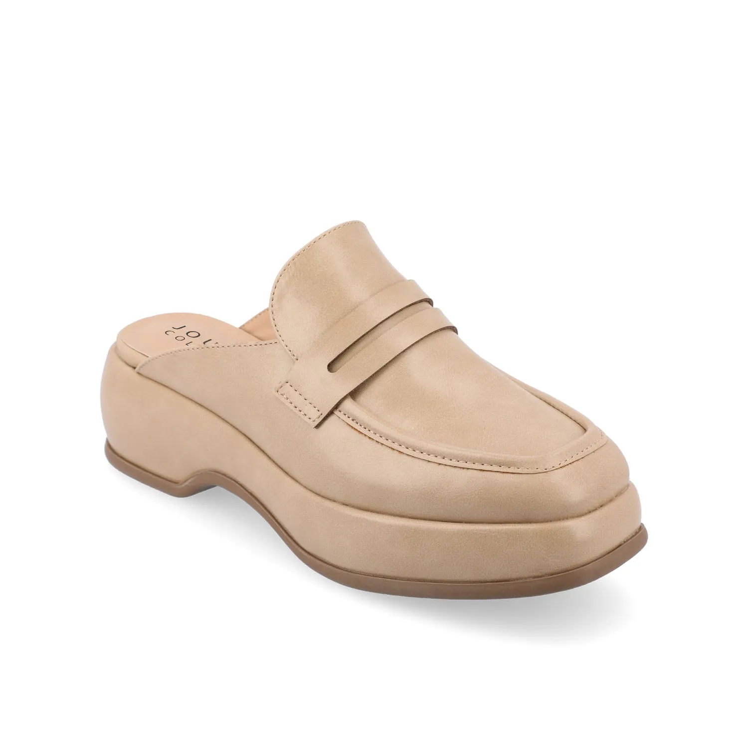 ANTONINA MULED FLATS IN FAUX LEATHER
