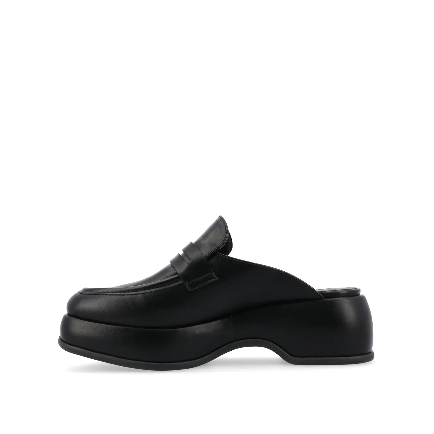 ANTONINA MULED FLATS IN FAUX LEATHER