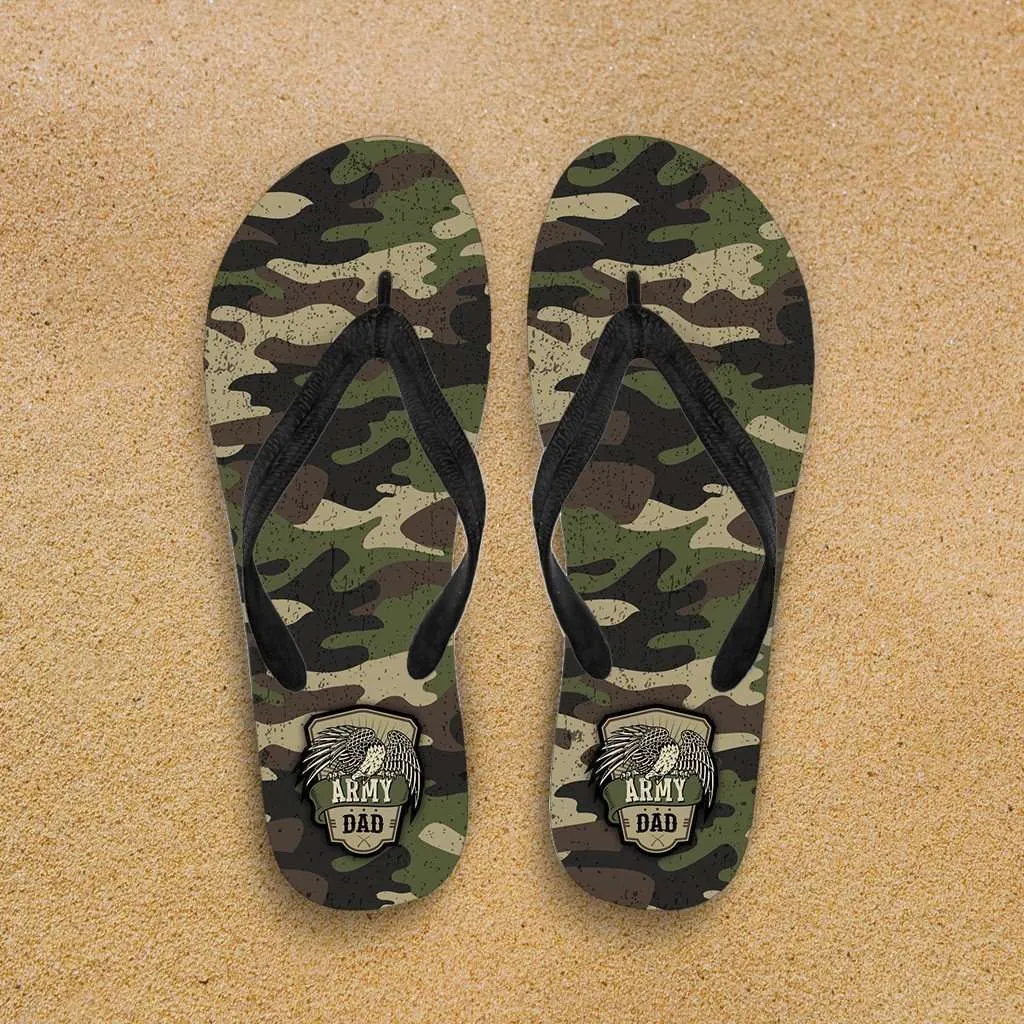 Army Dad Camouflage Flip-Flops
