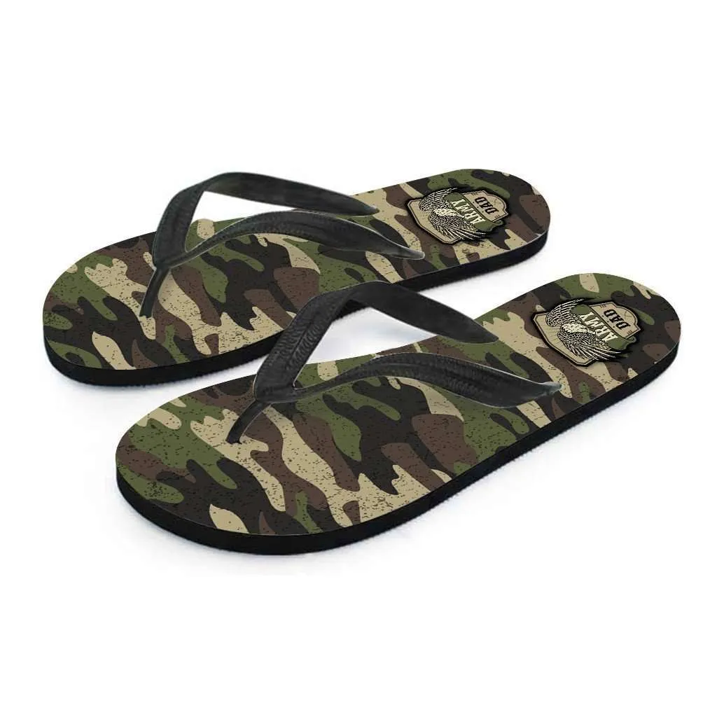 Army Dad Camouflage Flip-Flops