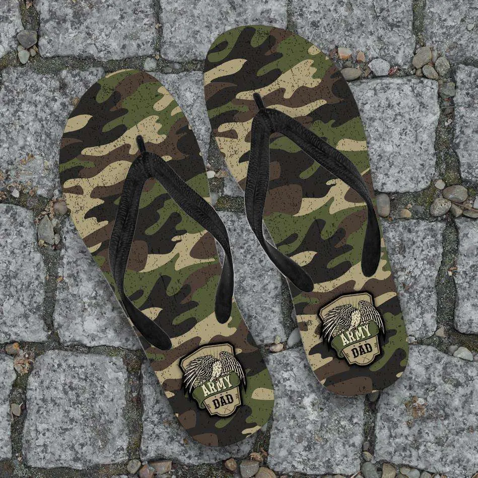 Army Dad Camouflage Flip-Flops
