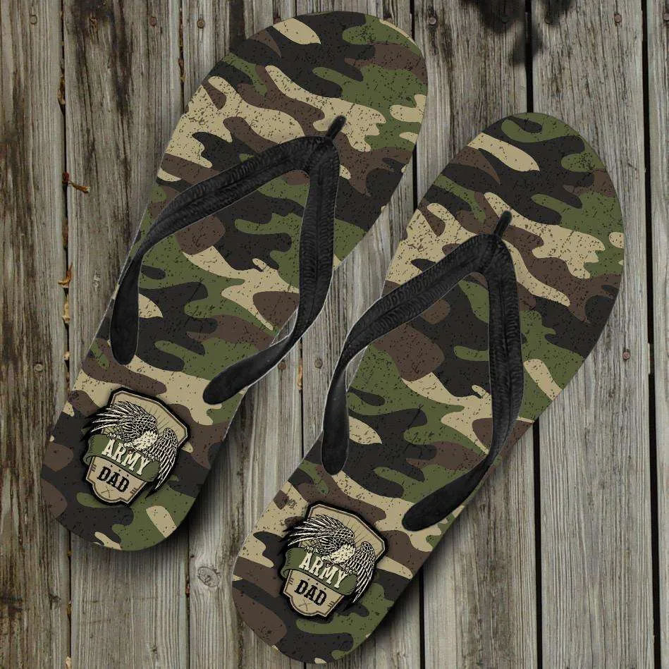 Army Dad Camouflage Flip-Flops