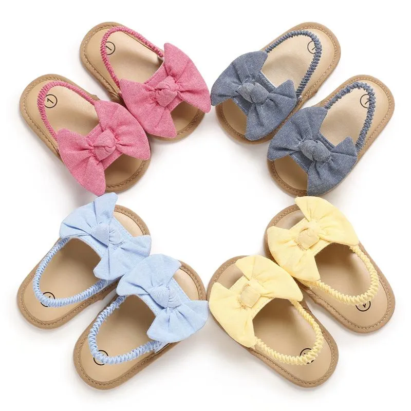 Baby Girl Bow Sandals - Yellow