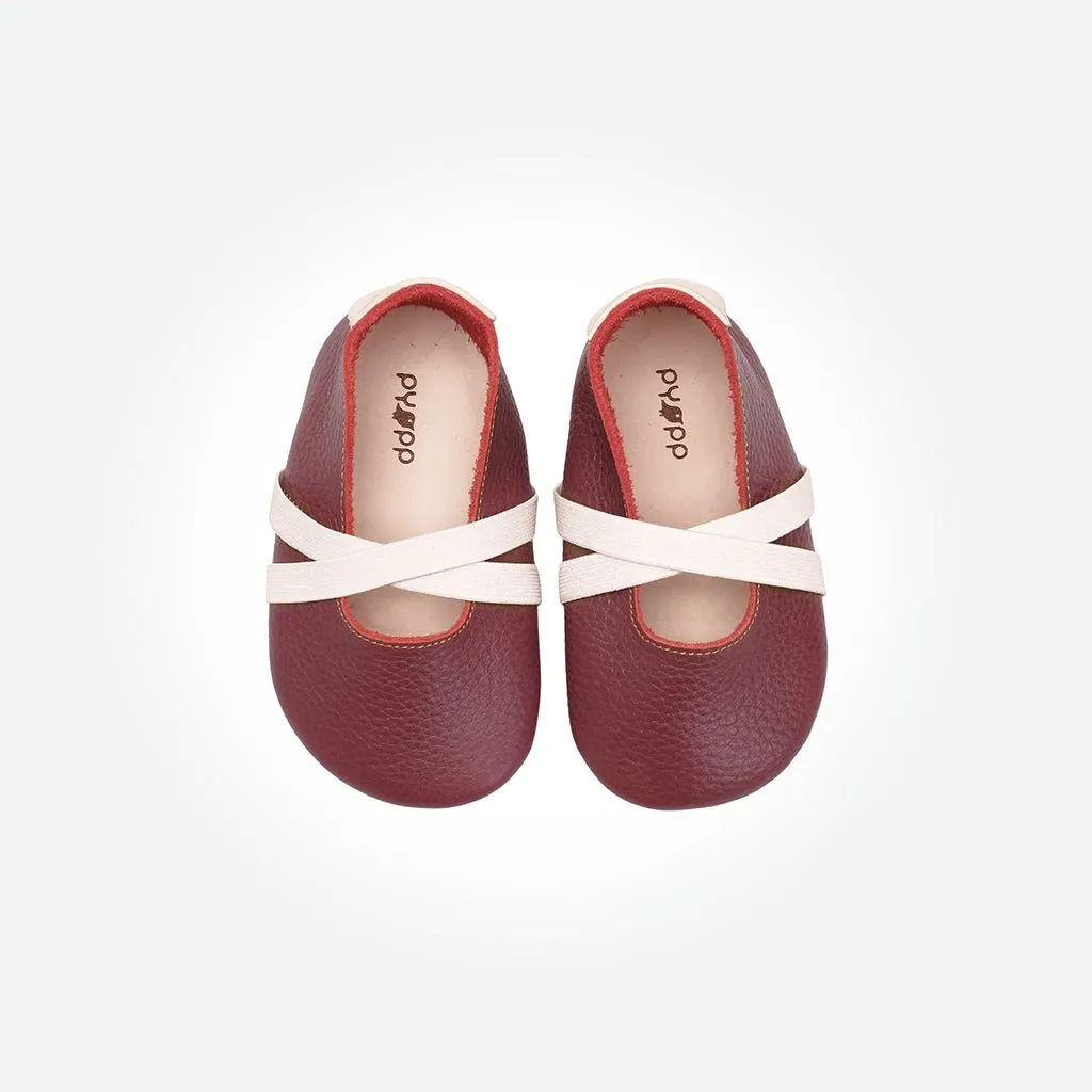 Baby Mary Jane Ballet - Burgundy