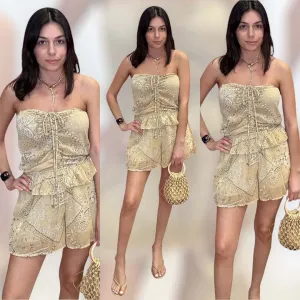 Bandana Halter Top Romper