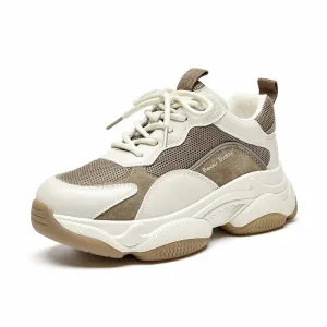 BeauToday Chunky Sneakers for Women With Patchwork Design