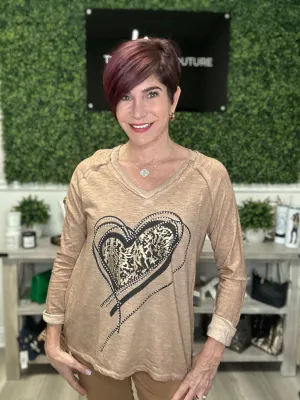 Bling Heart LS Tee