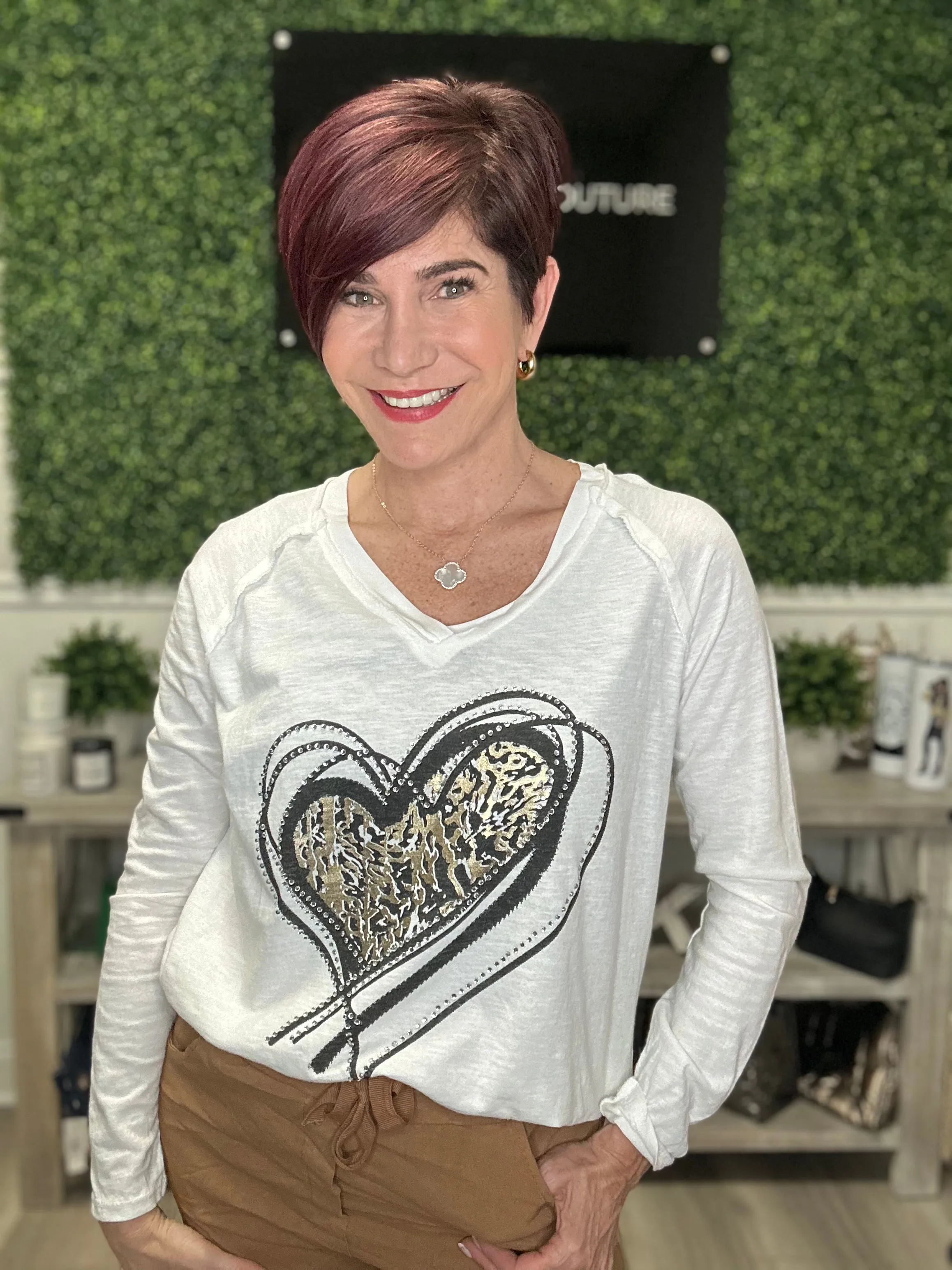 Bling Heart LS Tee