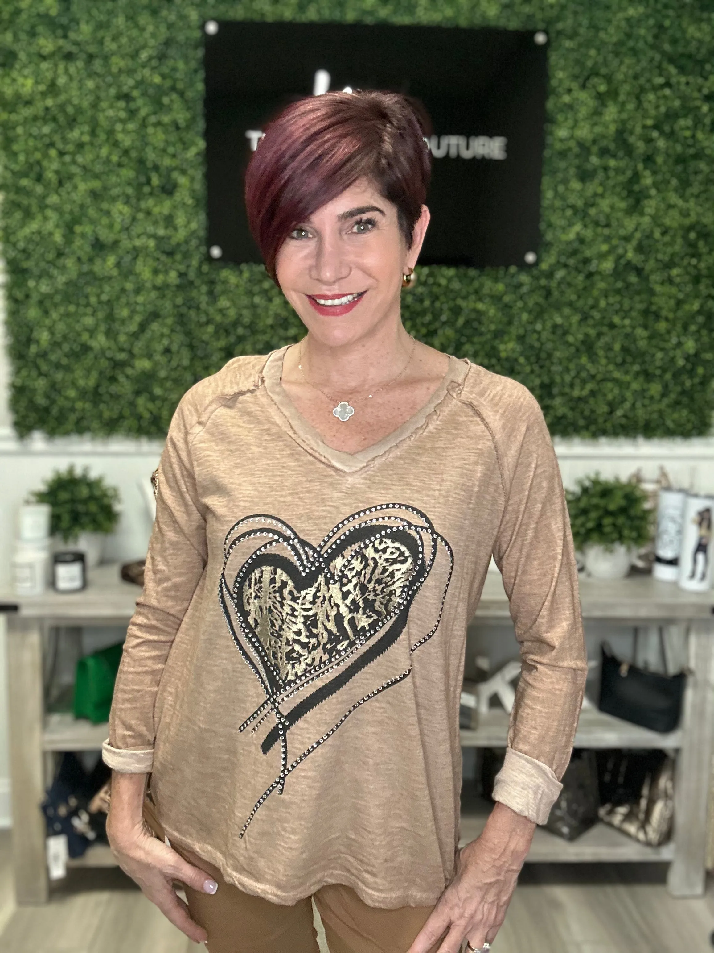 Bling Heart LS Tee
