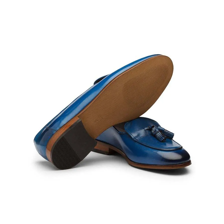 Blue Tassel Moccasins