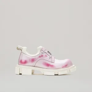 both - GAO METAL LOGO DERBY-WHITE/PINK