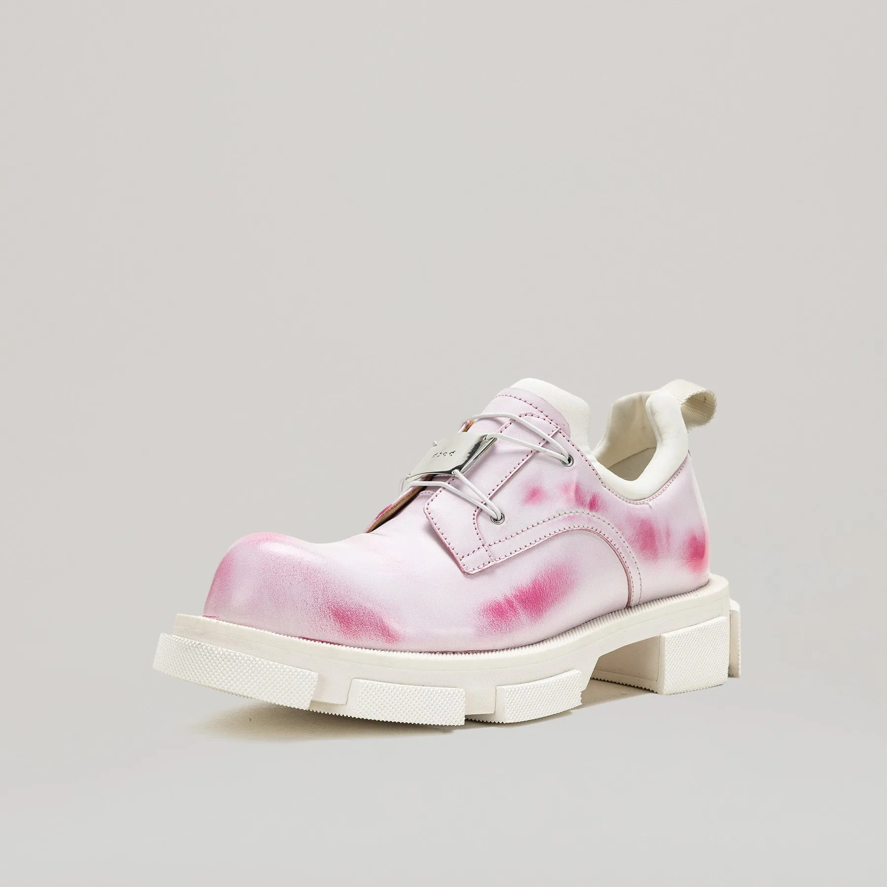 both - GAO METAL LOGO DERBY-WHITE/PINK