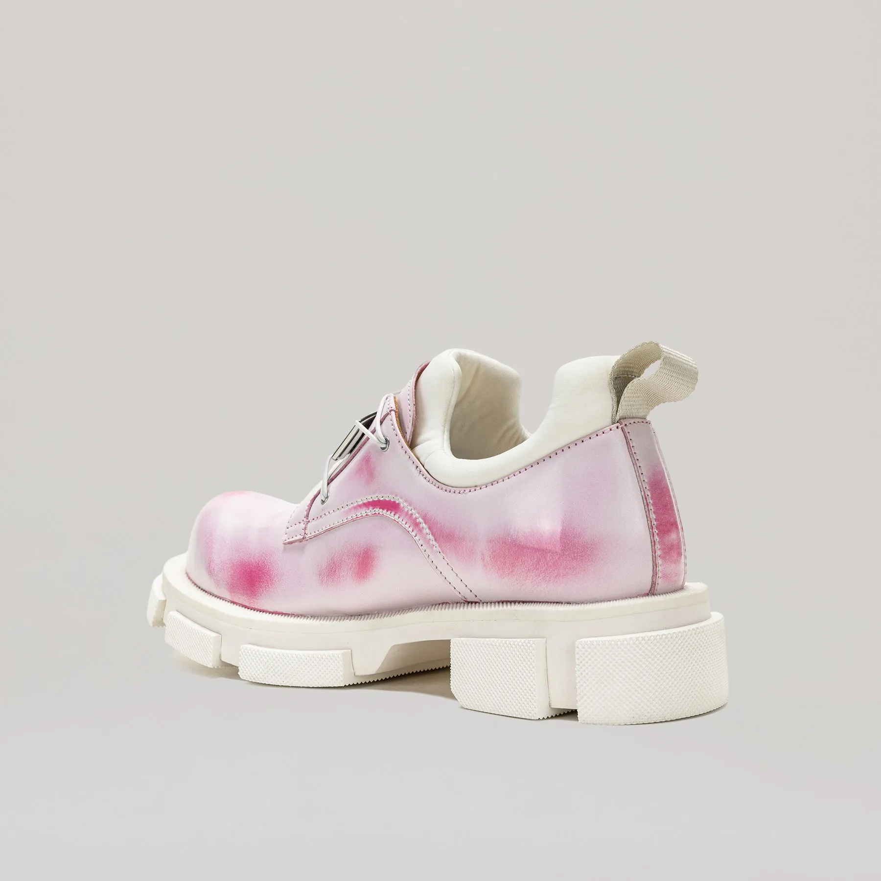 both - GAO METAL LOGO DERBY-WHITE/PINK