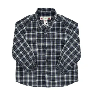 Chemise à carreaux bleu kaki doublée