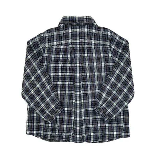 Chemise à carreaux bleu kaki doublée