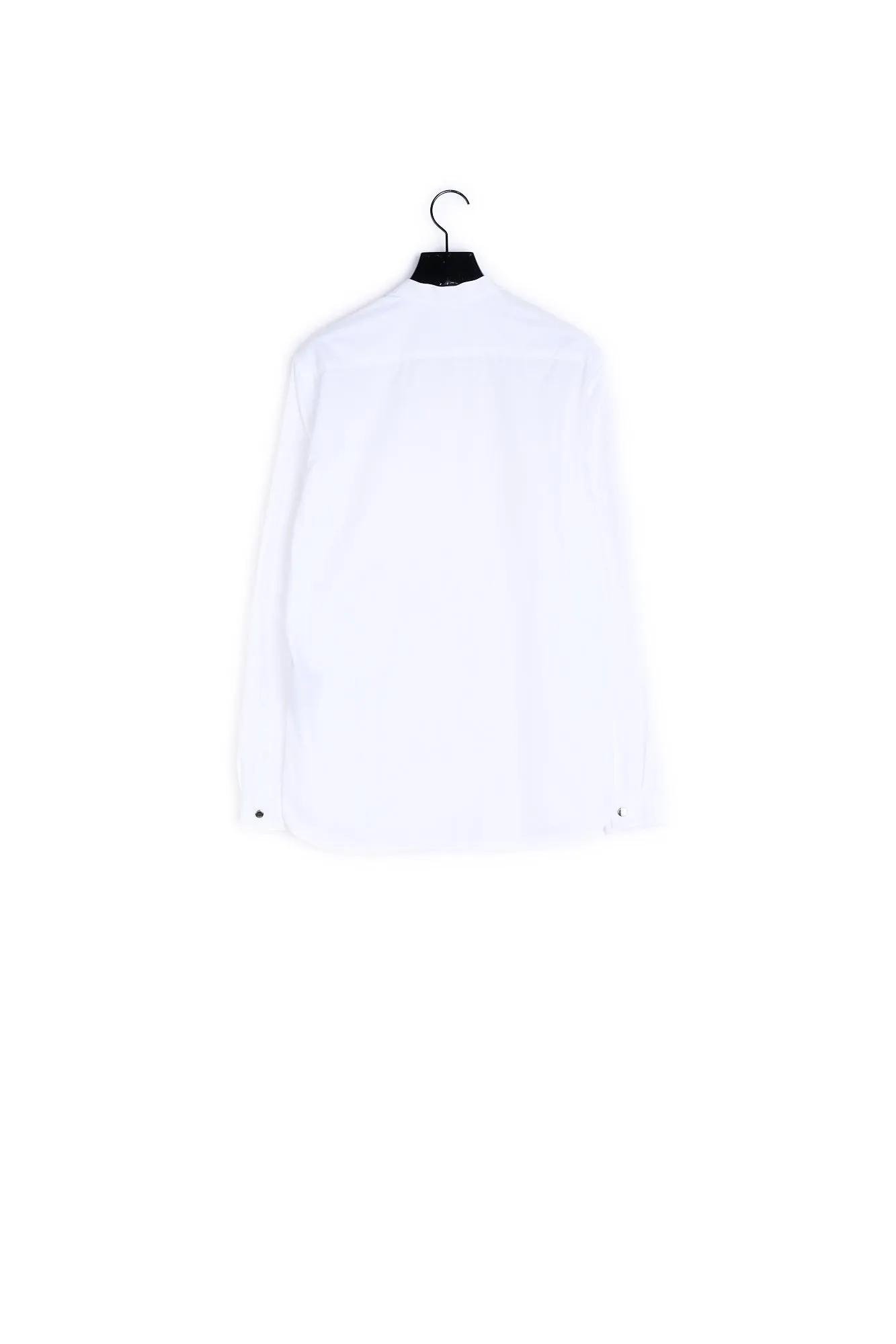 Chemise chic blanche col officier slim