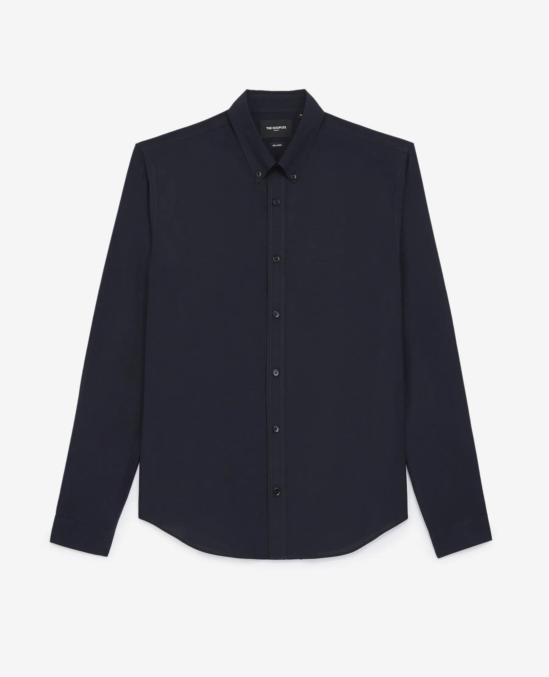 Chemise col classique bleu marine