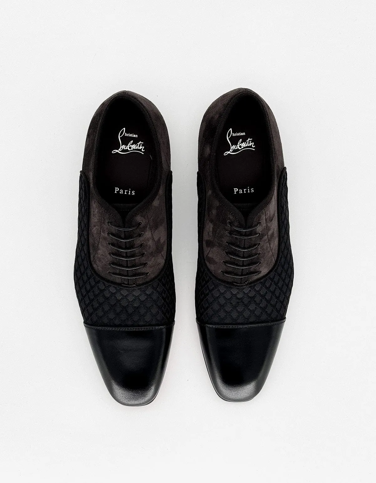 Christian Louboutin Greggo Flat Jacquard Black Shoes