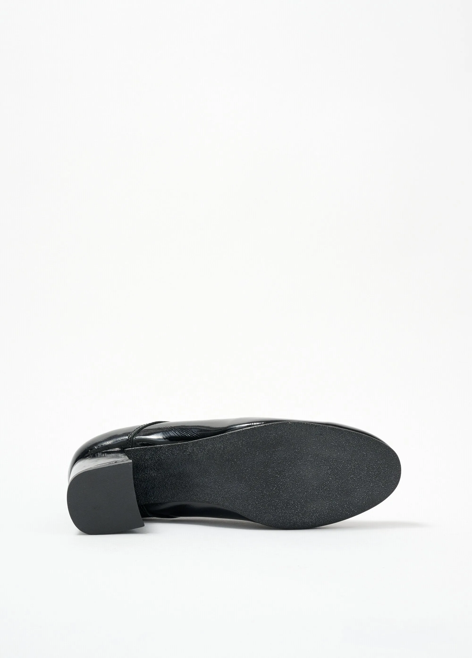 Derbies lacées à talons largeur confort cuir vernis