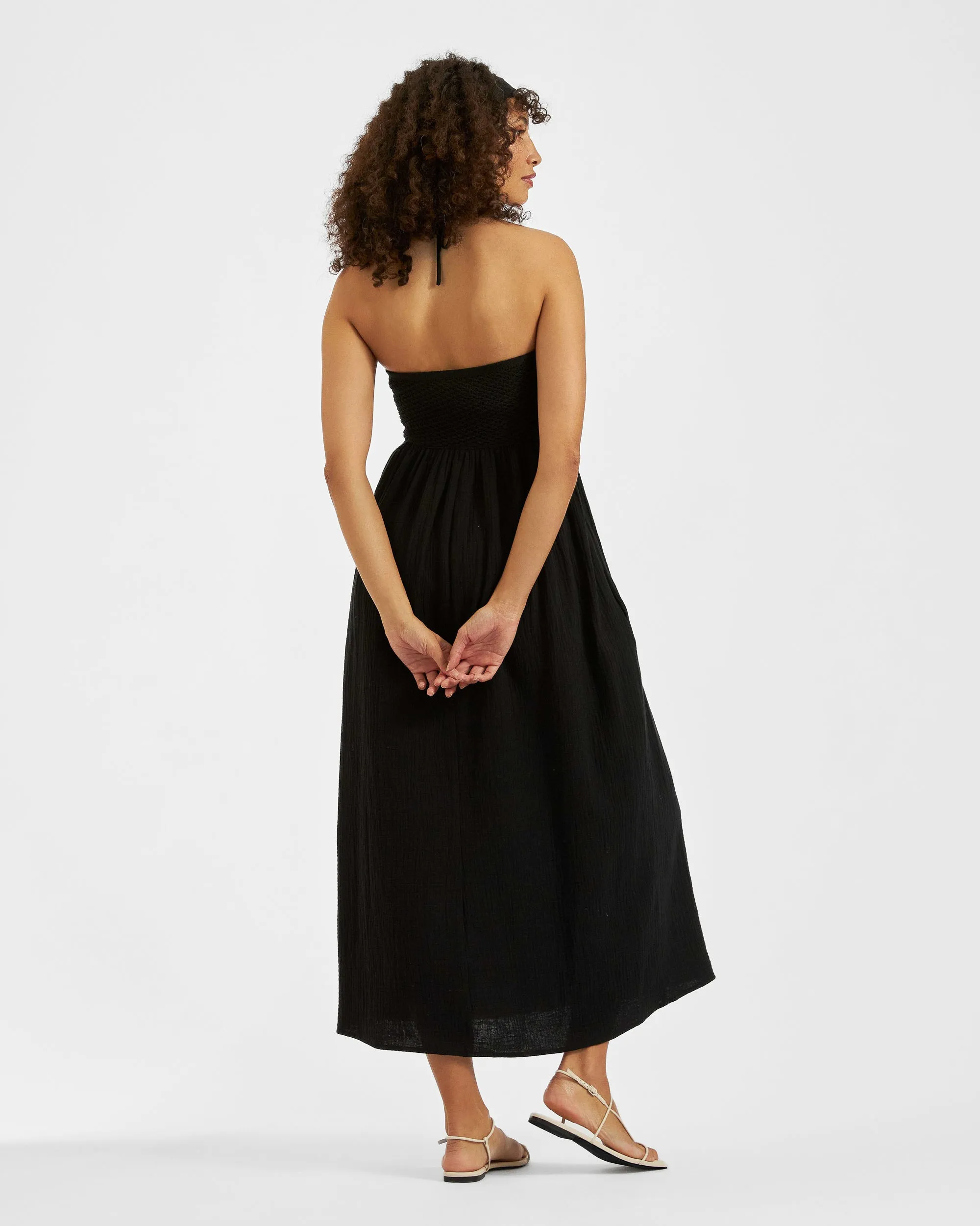 Evie Crochet Dress  Black