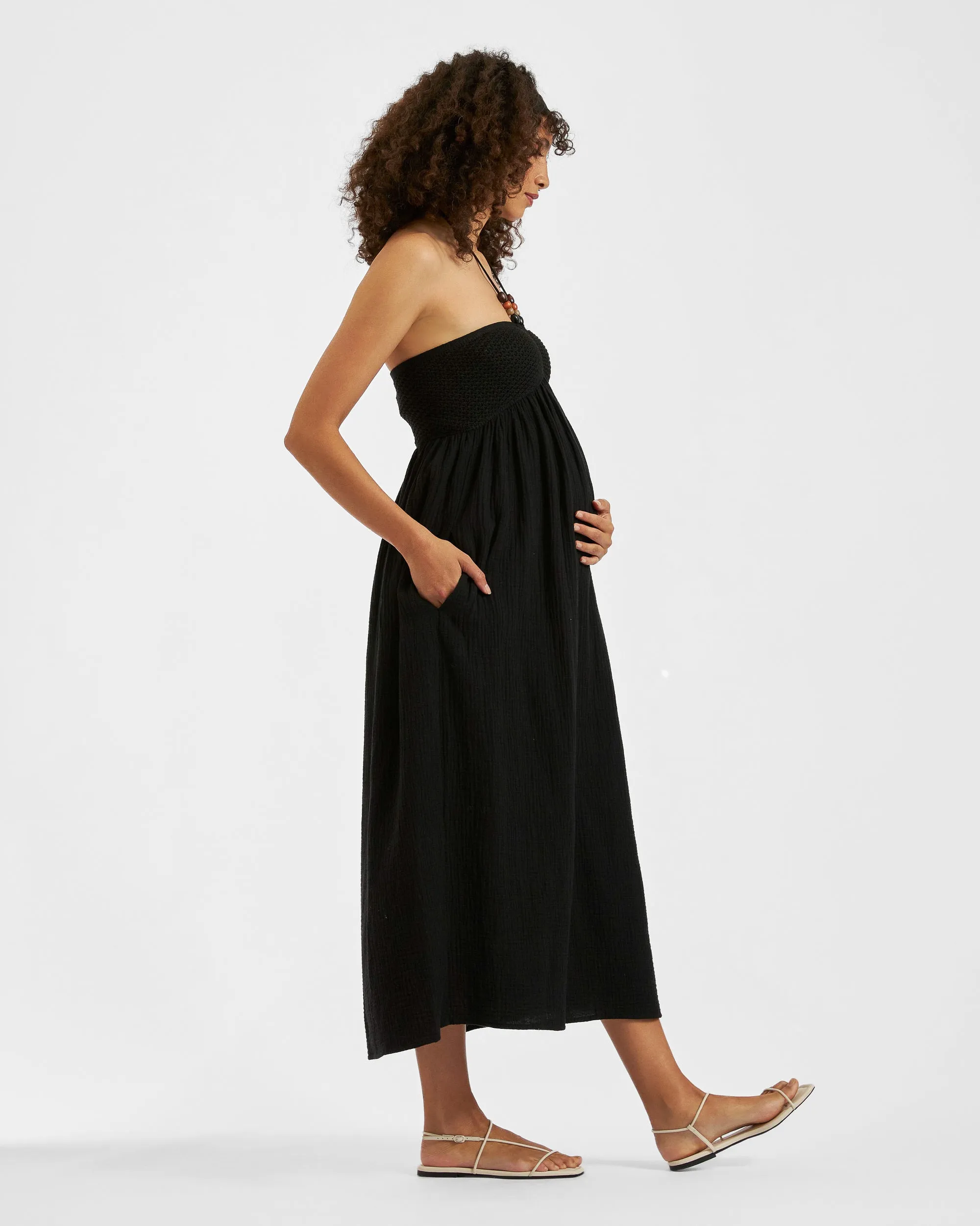 Evie Crochet Dress  Black