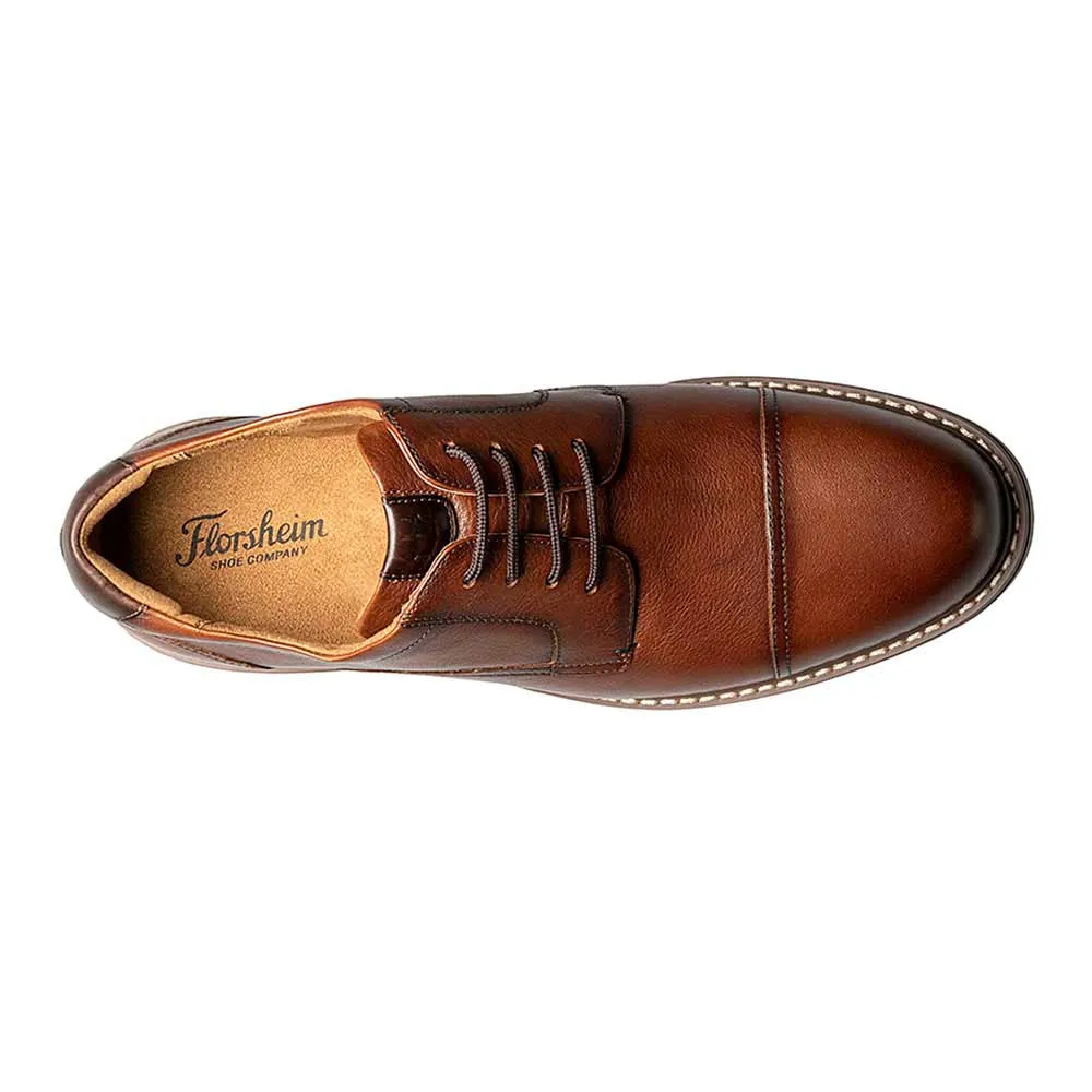 FLORSHEIM Men's Norwalk Cognac Cap Toe Oxford Shoe