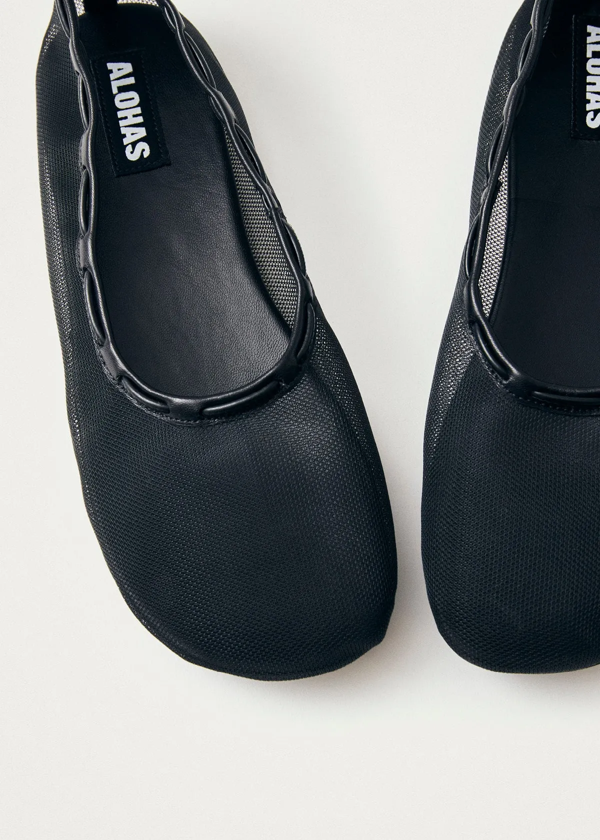 Gill Mesh Black Ballet Flats